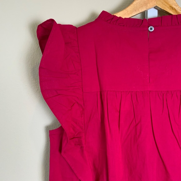 LOFT Pintucked Ruffle Shell - Picture 14 of 16